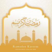 ramadan kareem fondo islámico con uso de estilo moderno y árabe para contenido de anuncios de redes sociales eid mubarak, eid fitr, ramadan mubarak, hajj, umrah, fiesta iftar vector