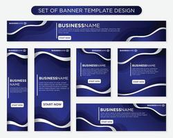 set of promotion kit banner template design with modern and minimalist concept user for web page, ads, annual report, banner, background, backdrop, flyer, brochure, card, poster, presentation lauyout vector