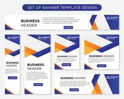 set of promotion kit banner template design with modern and minimalist concept user for web page, ads, annual report, banner, background, backdrop, flyer, brochure, card, poster, presentation lauyout vector