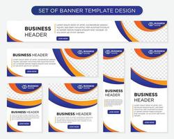 set of promotion kit banner template design with modern and minimalist concept user for web page, ads, annual report, banner, background, backdrop, flyer, brochure, card, poster, presentation lauyout vector