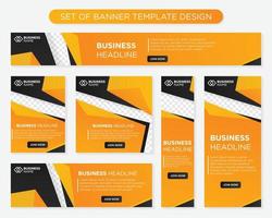 set of promotion kit banner template design with modern and minimalist concept user for web page, ads, annual report, banner, background, backdrop, flyer, brochure, card, poster, presentation lauyout vector