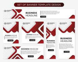 set of promotion kit banner template design with modern and minimalist concept user for web page, ads, annual report, banner, background, backdrop, flyer, brochure, card, poster, presentation lauyout vector