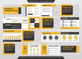 set of corporate presentation template design with minimalist concept and modern layout use for annual report and business profile vector