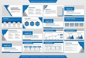 set of corporate presentation template design with minimalist concept and modern layout use for annual report and business profile vector