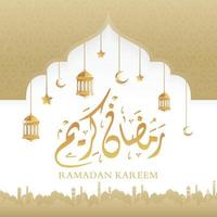 ramadan kareem islamic background design with modern and arabic style use for social media content and banner ads vector