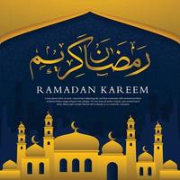 diseño de fondo islámico ramadan kareem con uso de estilo moderno y árabe para contenido de redes sociales y anuncios publicitarios vector