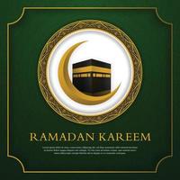 ramadan kareem islamic background design with modern and arabic style use for social media content and banner ads vector