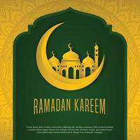 ramadan kareem islamic background design with modern and arabic style use for social media content and banner ads vector