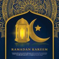 ramadan kareem islamic background design with modern and arabic style use for social media content and banner ads vector