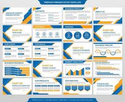 set of corporate presentation template design with minimalist concept and modern layout use for annual report and business profile vector