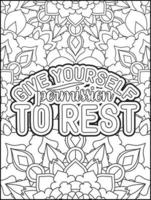 Motivational quotes coloring page. Inspirational quotes coloring page. Affirmative quotes coloring page. Positive quotes coloring page. Good vibes. Swear word coloring page. Motivational typography. vector