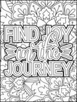 Motivational quotes coloring page. Inspirational quotes coloring page. Affirmative quotes coloring page. Positive quotes coloring page. Good vibes. Swear word coloring page. Motivational typography. vector