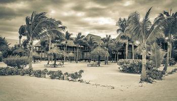 Resorts and tropical nature landscape view Holbox Mexico. photo