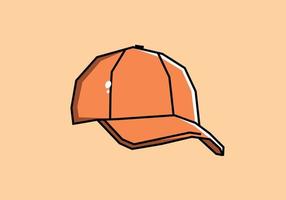 Orange color of sport cap vector