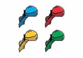 ilustración de durag en diferentes colores vector