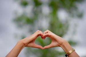 Hand made heart shape for loved ones on the day of love Love day photo