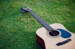 Guitar instrument Of professional guitarists Musical instrument concept For entertainment photo