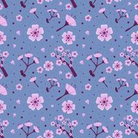 Spring Cherry Blossom Seamless Pattern vector