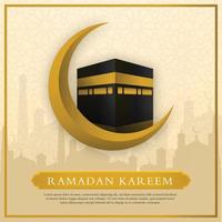 ramadan kareem islamic background design with modern and arabic style use for social media content and banner ads vector