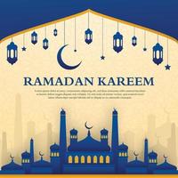 diseño de fondo islámico ramadan kareem con uso de estilo moderno y árabe para contenido de redes sociales y anuncios publicitarios