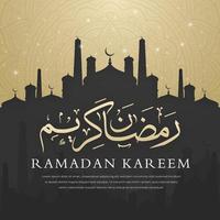 ramadan kareem fondo islámico con uso de estilo moderno y árabe para contenido de anuncios de redes sociales eid mubarak, eid fitr, ramadan mubarak, hajj, umrah, fiesta iftar vector