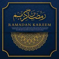 diseño de fondo islámico ramadan kareem con uso de estilo moderno y árabe para contenido de redes sociales y anuncios publicitarios vector