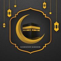 diseño de fondo islámico ramadan kareem con uso de estilo moderno y árabe para contenido de redes sociales y anuncios publicitarios vector