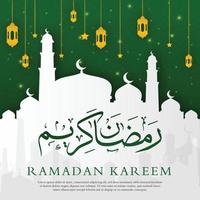 ramadan kareem islamic background design with modern and arabic style use for social media content and banner ads, eid mubarak, hari raya, eid fitr, eid adha, hajj, umrah vector