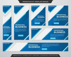 set of promotion kit banner template design with modern and minimalist concept user for web page, ads, annual report, banner, background, backdrop, flyer, brochure, card, poster, presentation lauyout vector