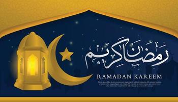 diseño de fondo islámico ramadan kareem con uso de estilo moderno y árabe para contenido de redes sociales y anuncios publicitarios vector