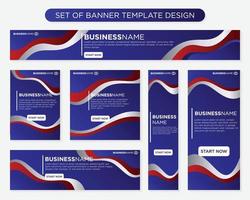 set of promotion kit banner template design with modern and minimalist concept user for web page, ads, annual report, banner, background, backdrop, flyer, brochure, card, poster, presentation lauyout vector