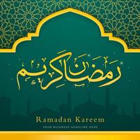 ramadan kareem islamic background with modern and arabic style use for social media ads content eid mubarak, eid fitr, ramadan mubarak, hajj, umrah, iftar party vector