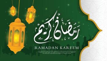 ramadan kareem islamic background design with modern and arabic style use for social media content and banner ads, eid mubarak, hari raya, eid fitr, eid adha, hajj, umrah vector