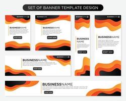 set of promotion kit banner template design with modern and minimalist concept user for web page, ads, annual report, banner, background, backdrop, flyer, brochure, card, poster, presentation lauyout vector