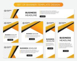 set of promotion kit banner template design with modern and minimalist concept user for web page, ads, annual report, banner, background, backdrop, flyer, brochure, card, poster, presentation lauyout vector