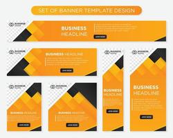 set of promotion kit banner template design with modern and minimalist concept user for web page, ads, annual report, banner, background, backdrop, flyer, brochure, card, poster, presentation lauyout vector