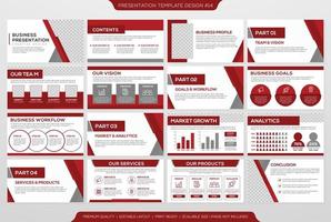 set of corporate presentation template design with minimalist concept and modern layout use for annual report and business profile vector