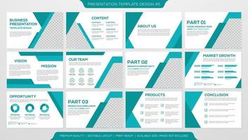 set of corporate presentation template design with minimalist concept and modern layout use for annual report and business profile vector