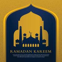 diseño de fondo islámico ramadan kareem con uso de estilo moderno y árabe para contenido de redes sociales y anuncios publicitarios vector