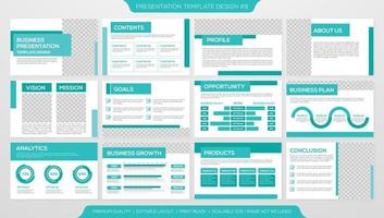 set of corporate presentation template design with minimalist concept and modern layout use for annual report and business profile vector