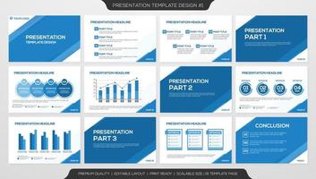 set of corporate presentation template design with minimalist concept and modern layout use for annual report and business profile vector