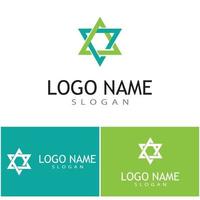 Futuristic Triangle Chain logo design inspiration vector