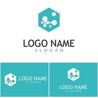 Molecule symbol logo template vector illustration design