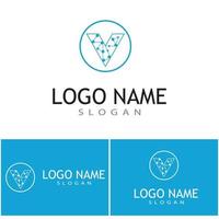 Molecule symbol logo template vector illustration design