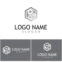 Gear Logo Template vector icon illustration design