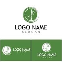 Bamboo Logo Template vector icon illustration design