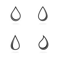 conjunto de ilustración de vector de plantilla de logotipo de gota de agua