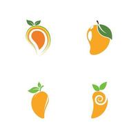 Ilustración de diseño de icono de vector de plantilla de logotipo de mango