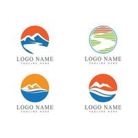 River vector icon illustration logo design