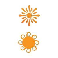 diseño de plantilla de logotipo de icono de ilustración de vector de sol